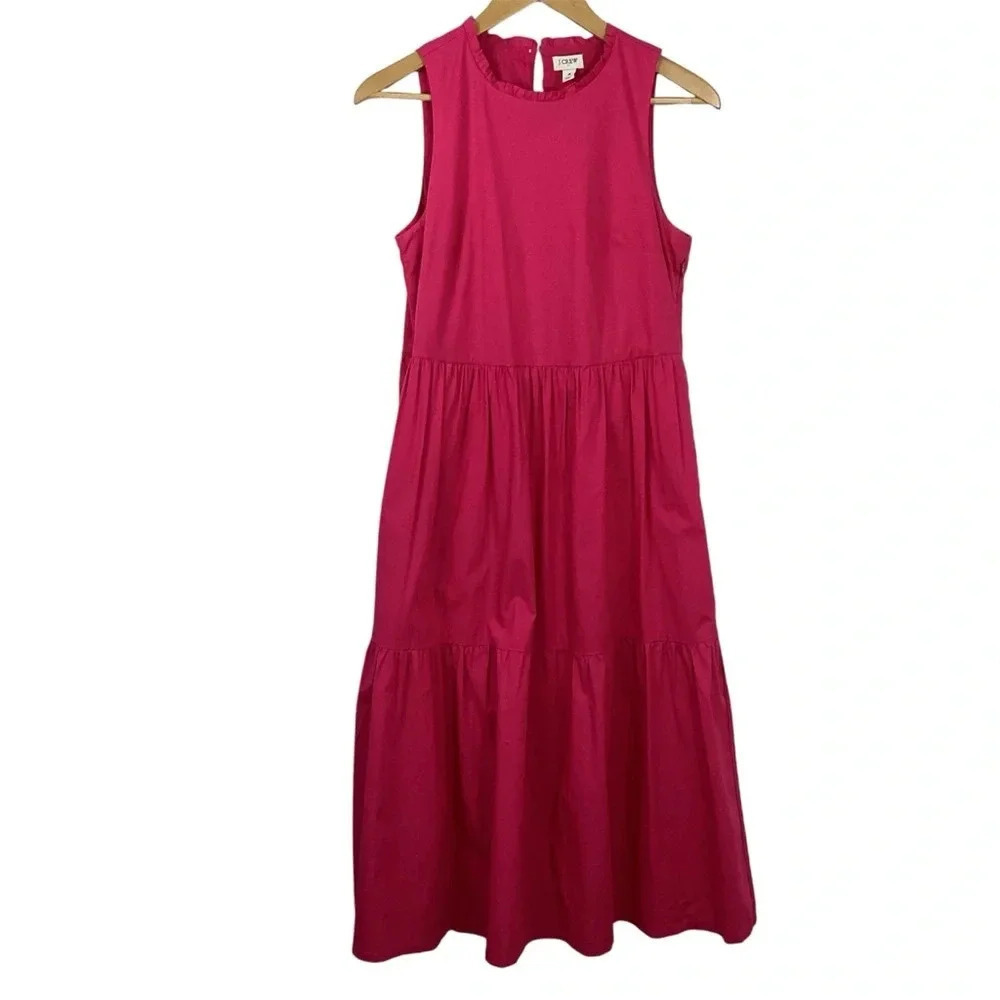 J. Crew Sleeveless Tiered Dress Size 4